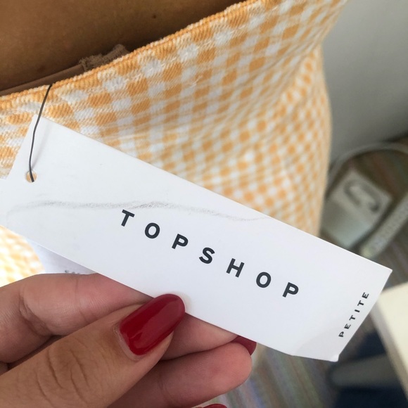 Yellow plaid Topshop dress - Picture 5 of 6